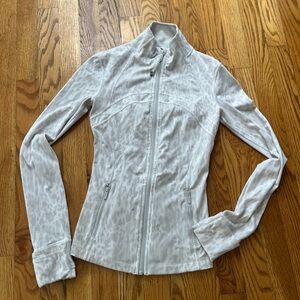 Sold do not buy Women's White Cheetah Lululemon Define Jacket Size 2